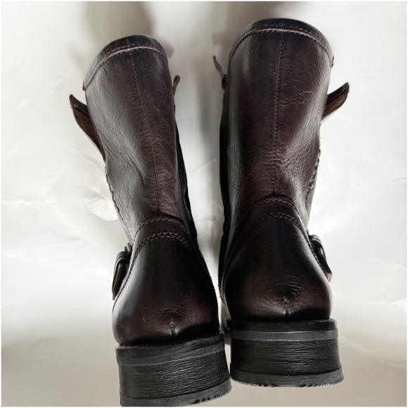 Bussola Dark Brown Leather Ankle Boots With Buckle EUR 37 - Picture 6 of 10